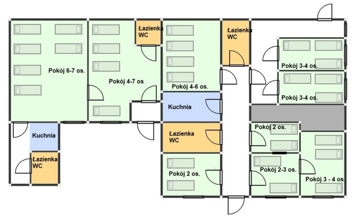 plan pomieszczeń do wynajęcia